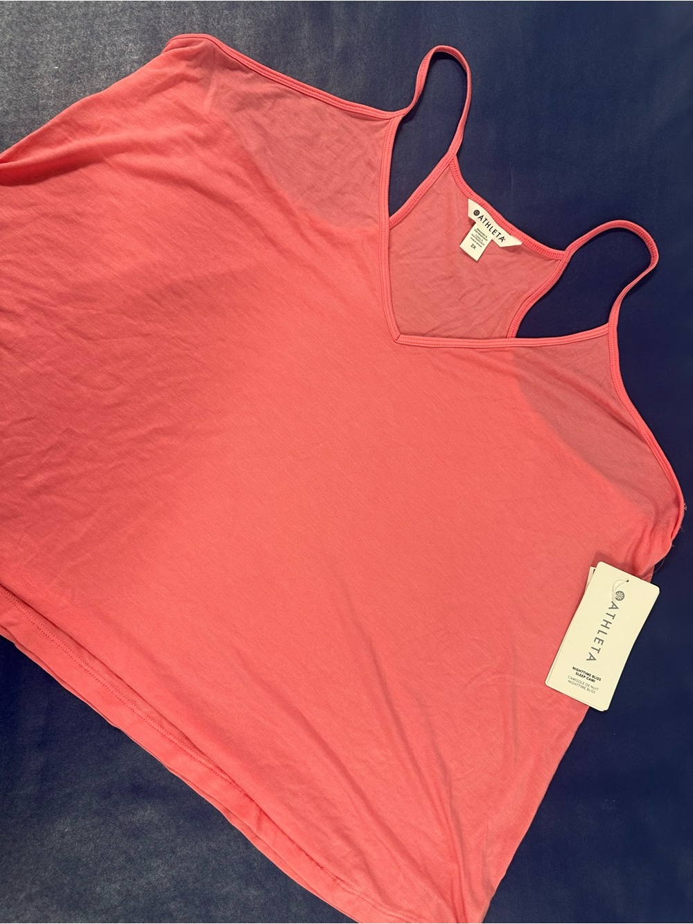 Athleta Coral Pink V-Neck Sleep Cami - 2X - NWT